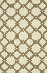 Loloi Venice Beach In/out Geometric Area Rug, Ivory and Taupe, 5'x7'6"
