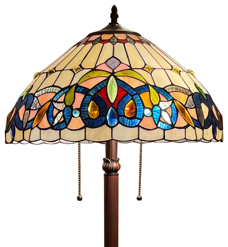 CHLOE Lighting CH3T353BV18-FL2 SERENITY Victorian Bronze 2 Light Floor Lamp