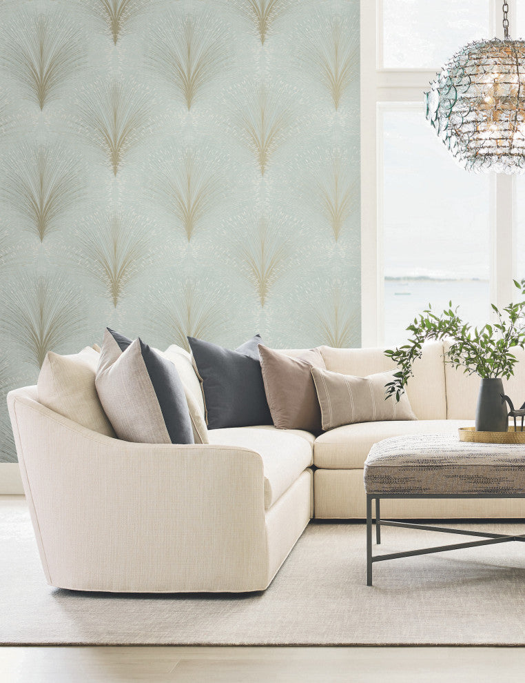 Beige Papyrus Plume Wallpaper