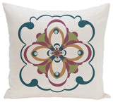 Kaleidoscope Too Geometric Print Pillow, Deep Sea, 20"x20"