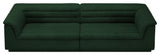 Cascade Upholstered Modular Sofa, Green, Boucle Fabric, Straight Sofa