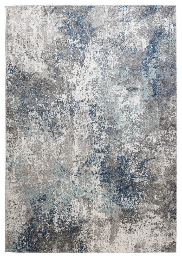 Yasmin Deva Area Rug, Blue, 5'3" x 7'3", Abstract