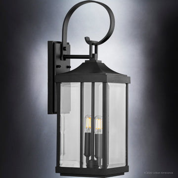 Luxury Transitional Wall Sconce, Midnight Black