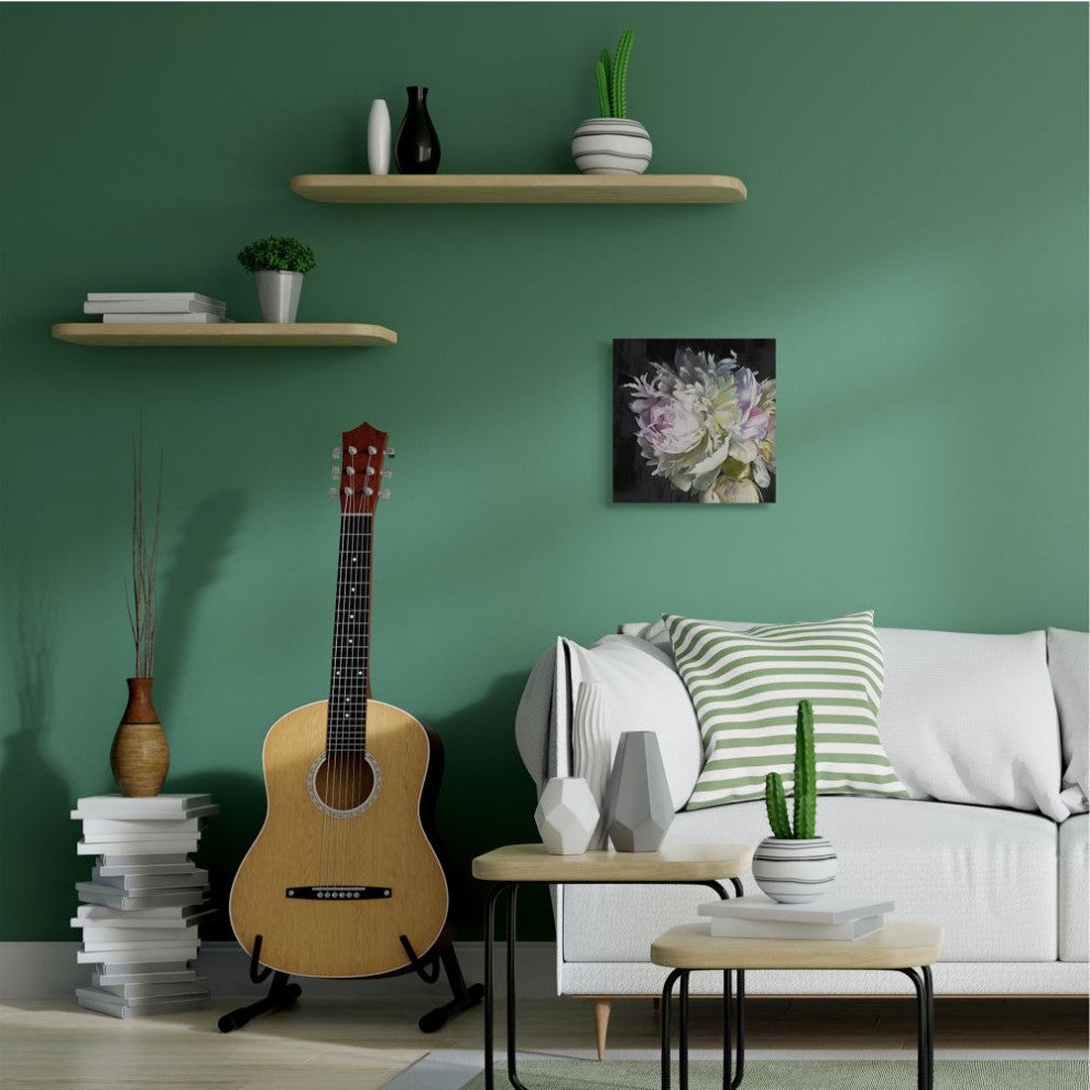 Organic Flower Petal Painting Abstract Floral Pink Cream,1pc, each 17 x 17