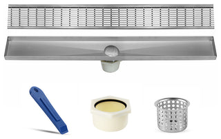 LUXE Wedgewire Polished Linear Drain, 30"