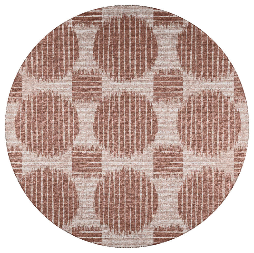 Indoor/Outdoor Sedona SN13 Driftwood Machine Washable 10' x 10' Round Rug