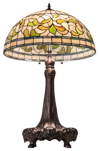 Meyda Lighting 230449 31" High Tiffany Turning Leaf Table Lamp