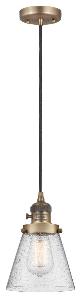 INNOVATIONS 201CSW-BB-G64-LED 1-Light Mini Pendant Brushed Brass