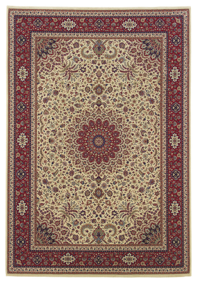 Oriental Weavers Ariana Collection Ivory/Red Oriental Indoor Area Rug 6'7"X9'6"
