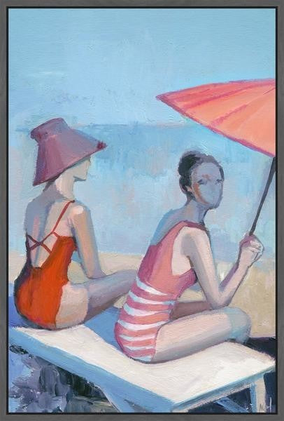 "Beach Elegance" Floater Framed Painting Print on Canvas, 30"x45"