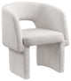 Emmet Boucle Fabric Dining Chair / Accent Chair, Cream, Boucle Fabric