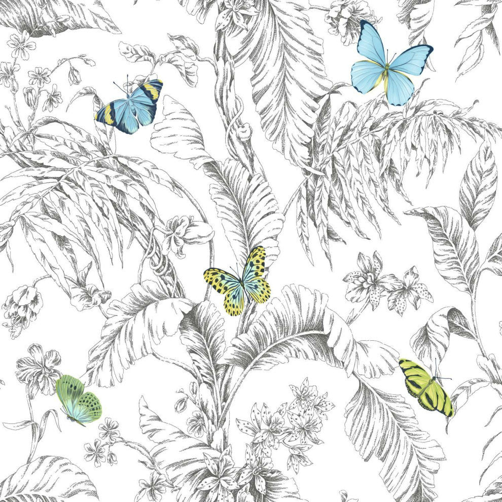 Butterfly Sketch Peel & Stick Wallpaper