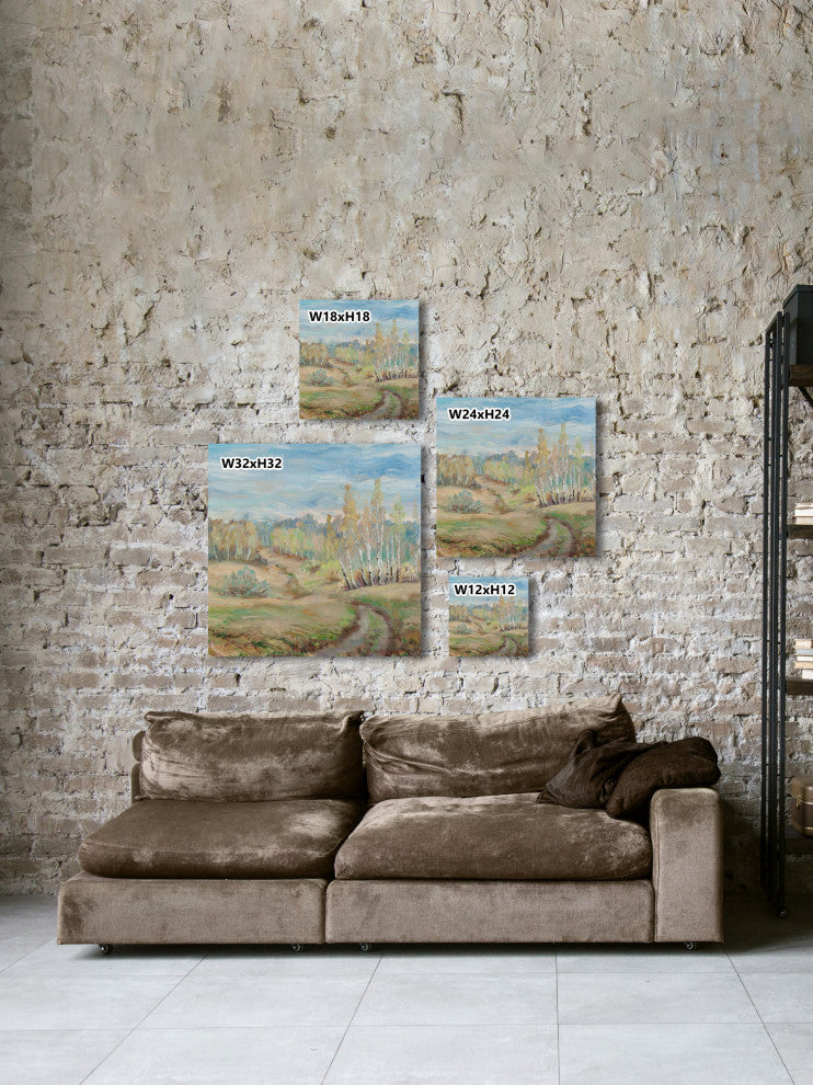 "Follow the Dirt Road" Painting Print on Wrapped Canvas, 12x12