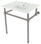 Kingston Brass KVBH31227W8B8 31" Console Sink, Legs, 8", 3 Hole