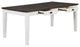 Rectangular Wood Dining Table with 2 Drawers, Espresso and White