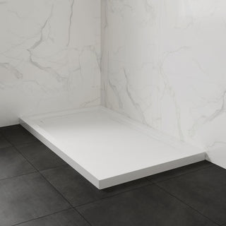 Ove Decors Erika Shower Base Rectangle, White, 60 in.x 32 in., Side Drain