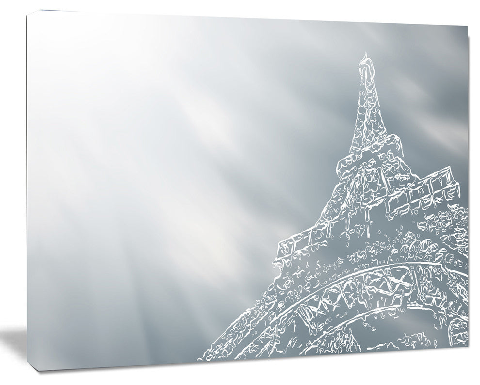 Paris Eiffel TowerArt Background, Extra Large Canvas Art Print, 40"x30"