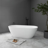 Acrylic Freestanding Soaking Bathtub in White, 67"29"