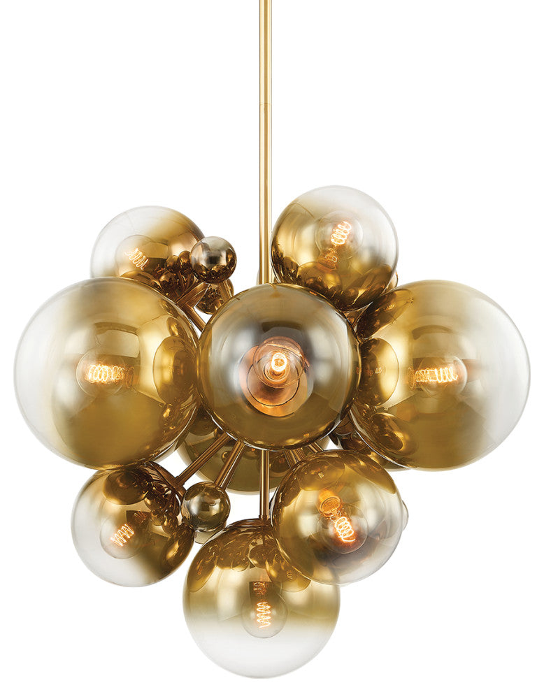 Kyoto 13-Light Chandelier, Vintage Polished Brass