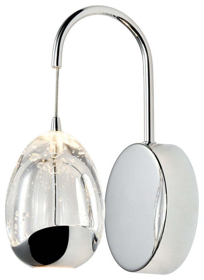 Venezia ETL Certified Integrated LED Wall Sconce Light Fixture, Polished Chrome