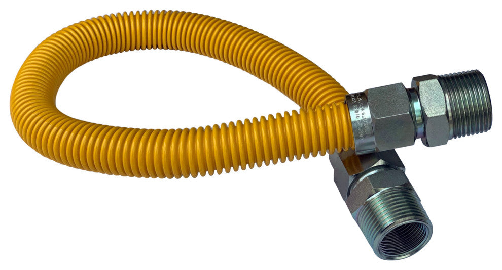 Jones Stephens G71403 1 OD X 18 GAS CON 3/4 MIP X 3/4 MIP COAT - Yellow
