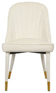 Belle Velvet Upholstered Dining Chair (Set of 2), Cream