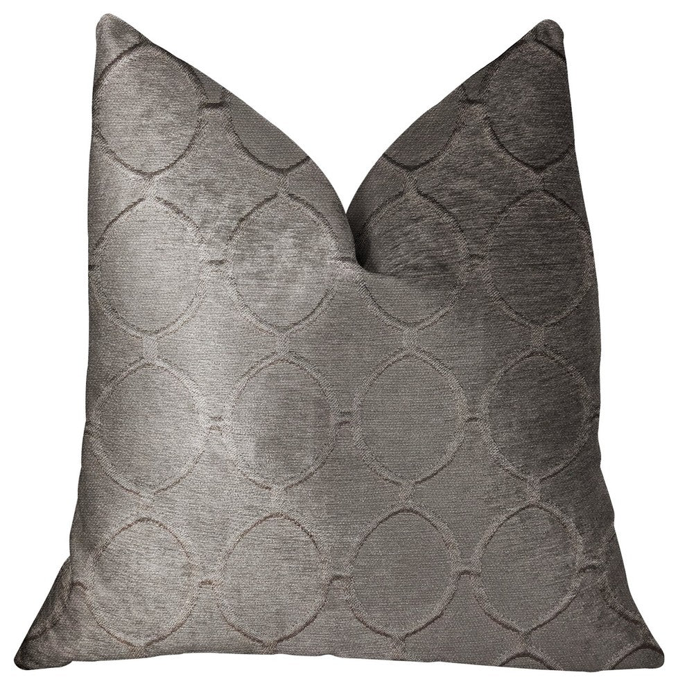 Moonlight Beige Luxury Throw Pillow, 24"x24"