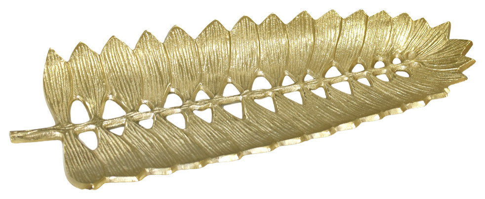 Handmade Decorative Aluminium Tray, Gold Color Coated