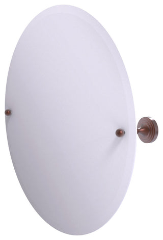 Sag Harbor Frameless Round Beveled Edge Tilt Mirror, Antique Copper