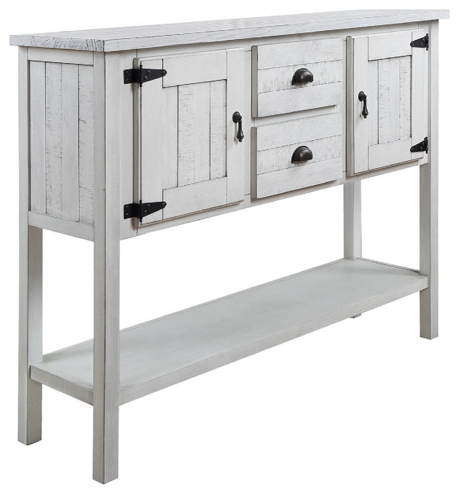 TATEUS 48'' Retro Style Dining Buffet Server Cabinet for Living Room and Kitchen, White