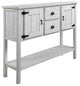 TATEUS 48'' Retro Style Dining Buffet Server Cabinet for Living Room and Kitchen, White