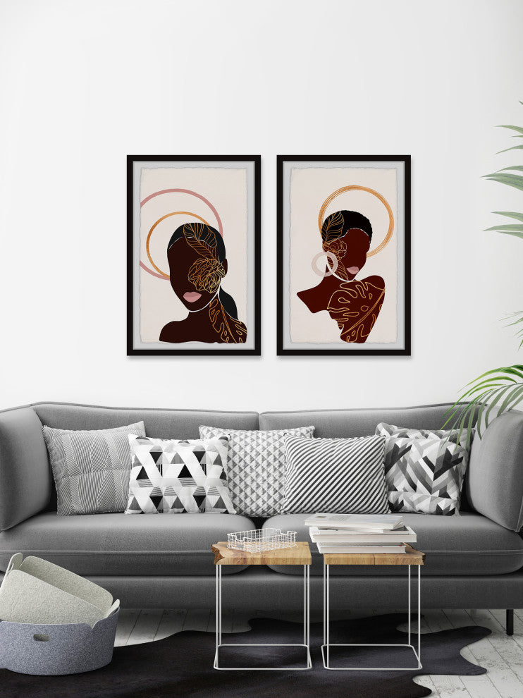 Real Beauties Diptych, 2-Piece Set, 8x12 Panels