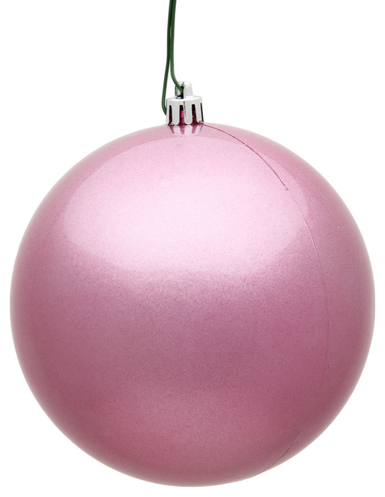 Vickerman N591079Dcv 4" Pink Candy Ball Ornament, 6 Per Bag