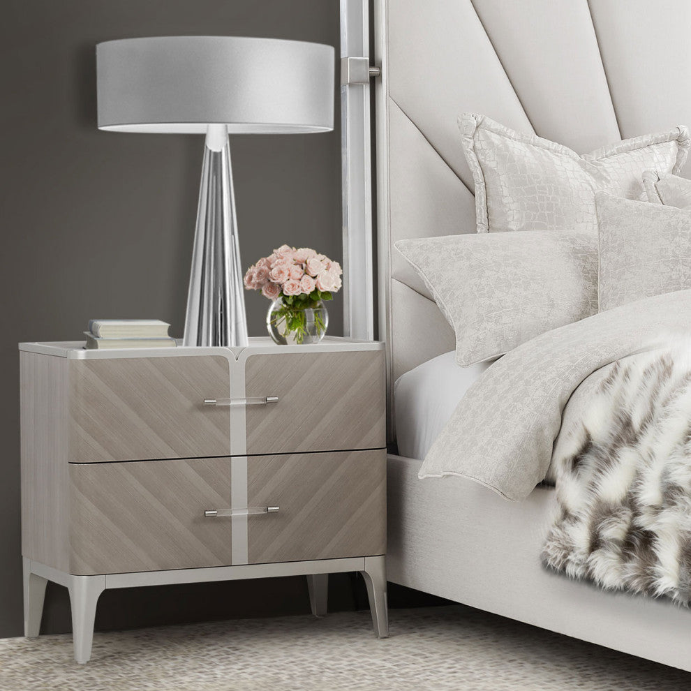 Lanterna Nightstand - Silver Mist