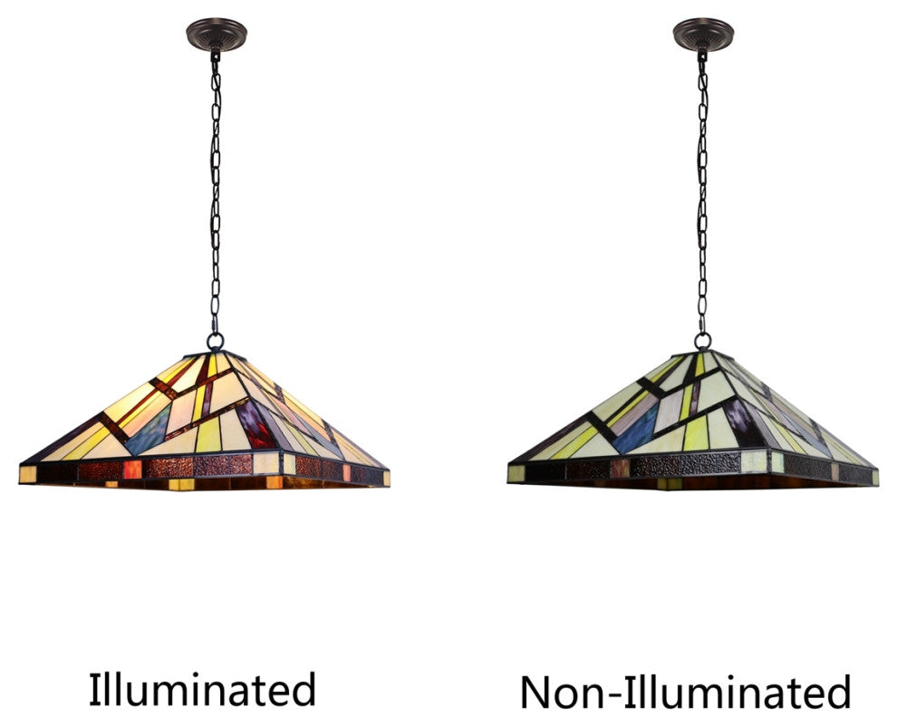 CHLOE Lighting CH3T523BM18-DP2 VINCENT Mission Blackish Bronze 2 Light Pendant