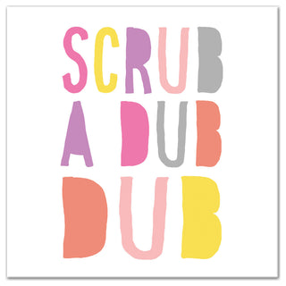 Scrub A Dub Dub Pink 20x20 Canvas Wall Art