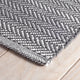 Dash & Albert Herringbone Shale/White Handwoven Indoor/Outdoor Rug, 4' x 6'