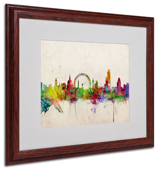 'London Skyline' Matted Framed Canvas Art by Michael Tompsett