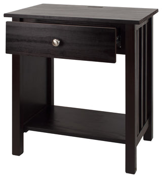 Vanderbilt Nightstand With USB Port, Espresso