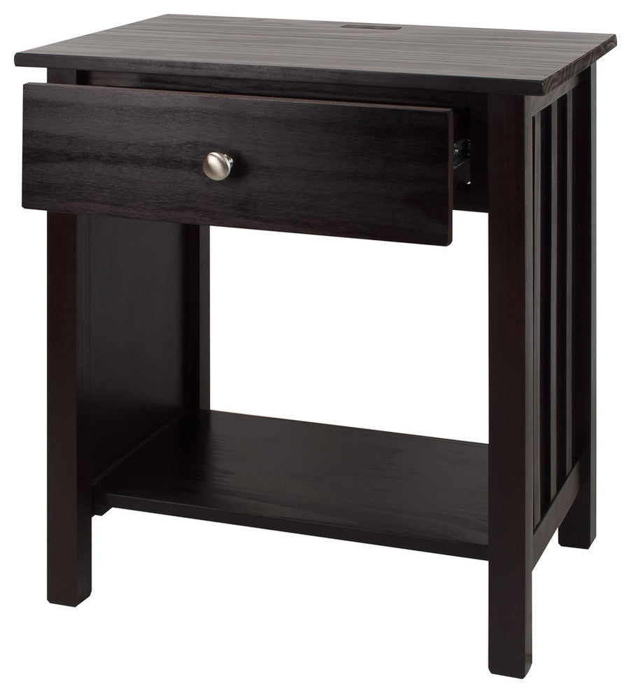 Vanderbilt Nightstand With USB Port, Espresso