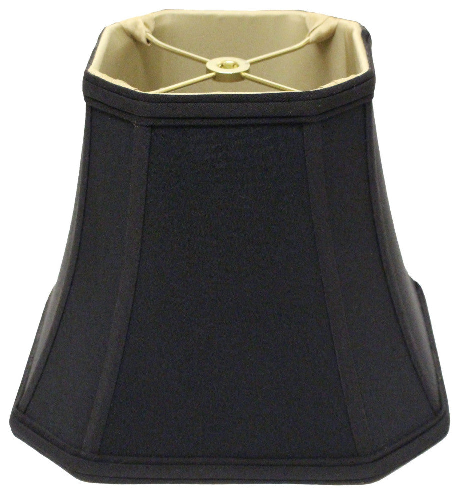 16" Black With Bronze Lining Slanted Square Bell No Slub Lampshade