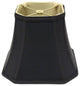 16" Black With Bronze Lining Slanted Square Bell No Slub Lampshade