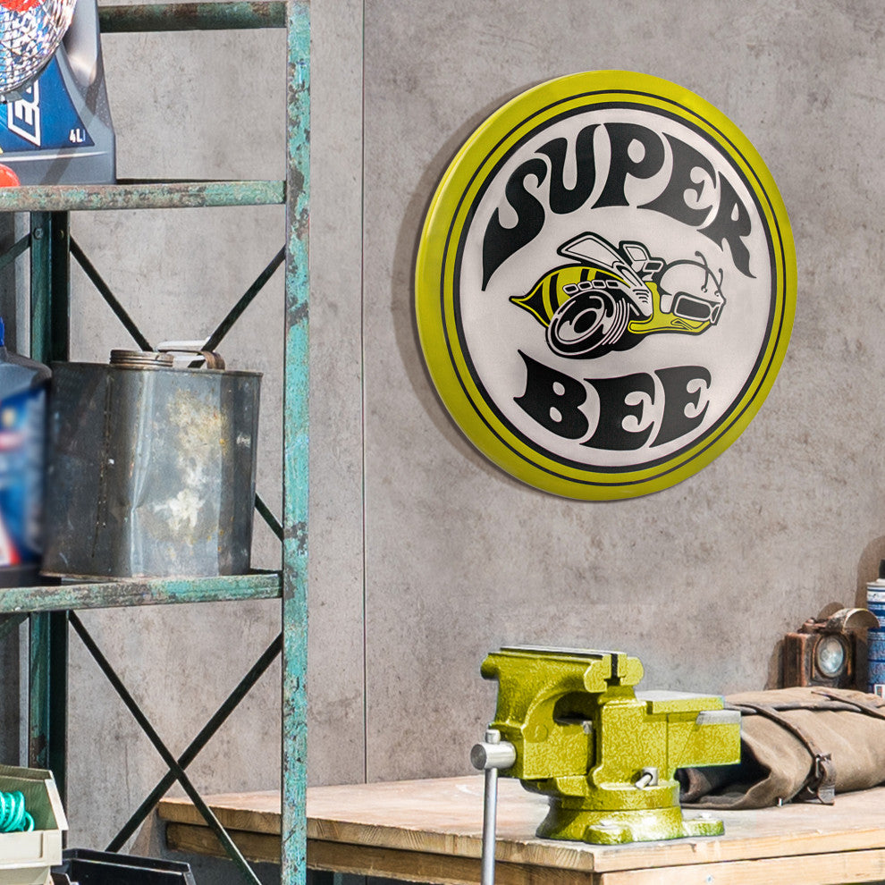 Dodge Super Bee Dome Shaped Metal Sign Wall Decor