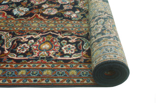 Fine Vintage Distressed Alecia Navy/Rust Rug, 7'3 x 10'4