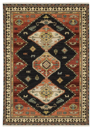 Oriental Weavers Lilihan 051K6 Medallion Rug, Navy, 3'3"x5'