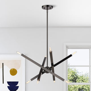 Livex Lighting Monaco 8-Light Black Chrome Chandelier