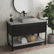 Solace Vanity with Ash Concrete Shelf, Base Only, Midnight, 48"
