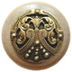 Regal Crest Wood Knob, Antique Brass, Natural Wood Finish, Antique Brass