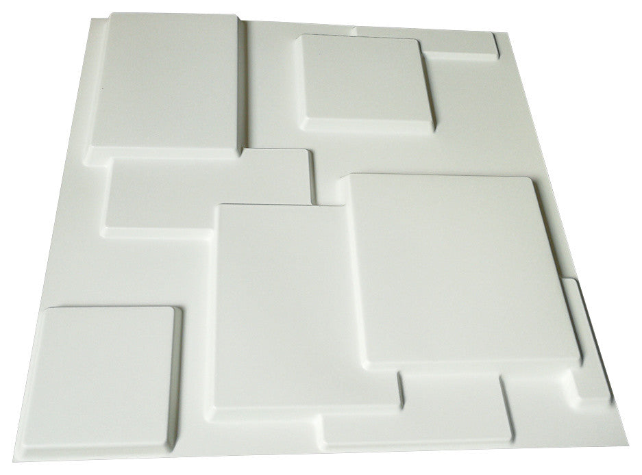 Art3d Decorative 3D Wall Tiles for Modern Wall Decor, White, Set of 12
