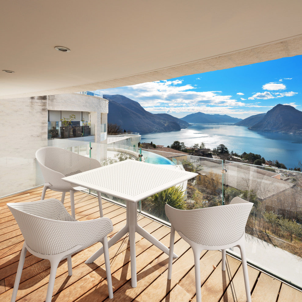 Compamia Sky Outdoor Dining Chair, Set of 2, White